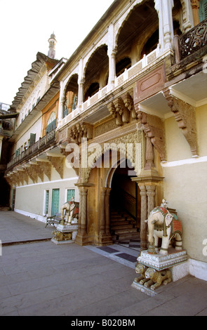 India Uttar Pradesh Varanasi Ram Nagar Fort ingresso Maharaja di Benares residence Foto Stock