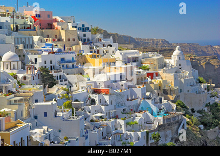 Thera capitale di Santorini Foto Stock