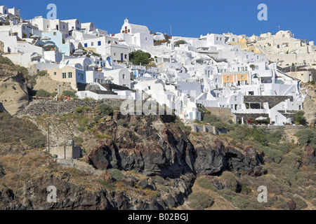 Villaggio di aie Santorini Grecia Foto Stock