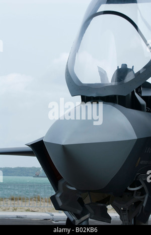 Dettaglio anteriore del Lockheed Martin F 35 Lightning II Joint Strike Fighter Foto Stock