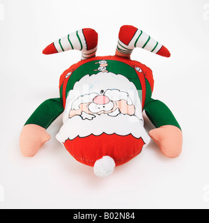 Babbo Natale Natale elf toy su sfondo bianco Foto Stock