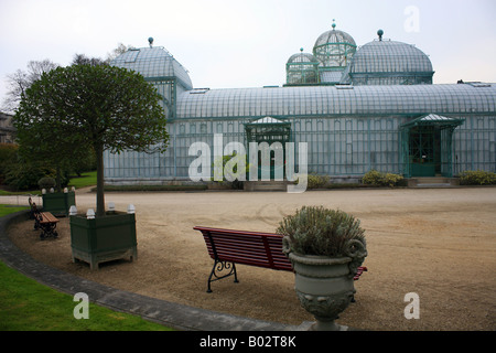 Embarcadere, Royal serre (Les Serres Royales de Laeken) a Laeken Bruxelles Belgio Foto Stock