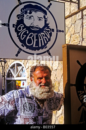 0521 Big barba di Christiansted St Croix Isole Vergini Americane Caraibi Foto Stock