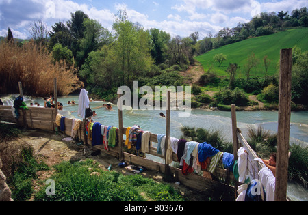 Cascate del Mulino, le Terme di Saturnia, Maremma, Provincia di Grosseto, Toscana, Italia Foto Stock