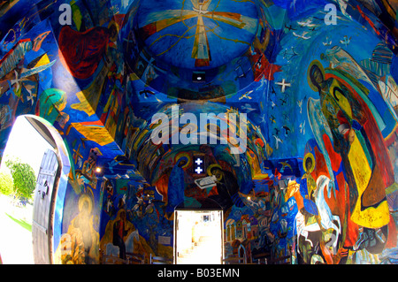 John corbidge arte artista Chiesa di tutti i santi cape aspro pissouri bay columbia beach resort Cipro Viaggi Turismo Foto Stock