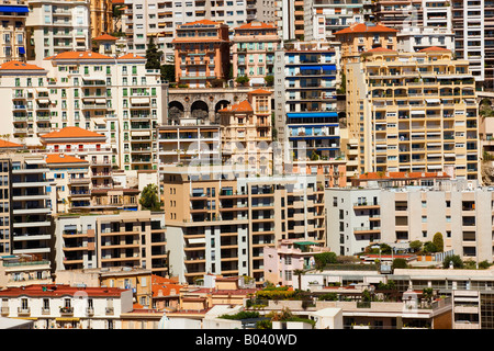 Edifici nella città di Monte Carlo in Costa Azzurra Monaco Foto Stock