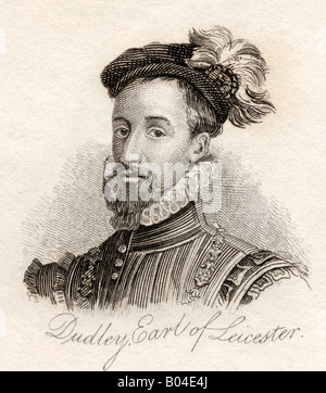 Robert Dudley, conte di Leicester, Barone Denbigh, chiamato anche Sir Robert Dudley, 1532-1588. Leader politico e militare inglese. Foto Stock