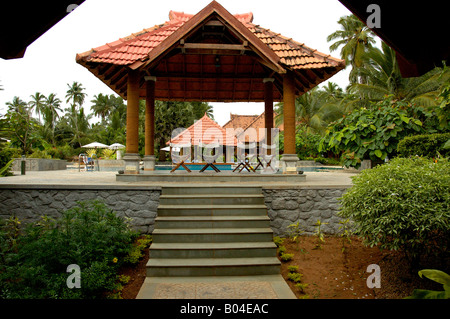 Piscina Poovar Island Resort Kerala Foto Stock