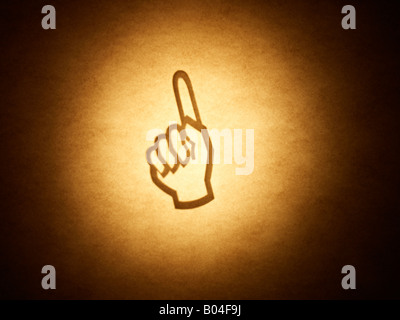 simbolo della mano Foto Stock
