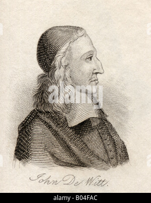 Johan de Witt, 1625 - 1672. Statista olandese, leader politico dell'Olanda. Dal libro Crabbs Historical Dictionary, pubblicato nel 1825. Foto Stock