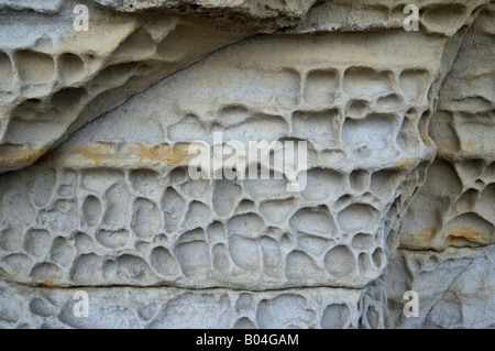 Erosione in una scogliera, Elgol, Isola di Skye, Scotland, Regno Unito Foto Stock