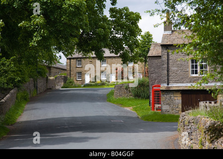 Vista di Downham vicino a Clitheroe in Lancashire Foto Stock