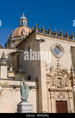 Cattedrale della città di Jerez de la Frontera, Costa de la Luz, Provincia di Cadice, Andalusia (Andalucia), Spagna, Europa. Foto Stock