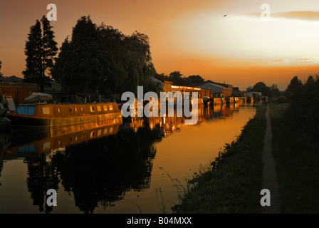 BRIDGEWATER CANAL AL TRAMONTO Foto Stock