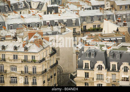 Parigi cityscape fotografata dalla Torre Eiffel. Francia Foto Stock