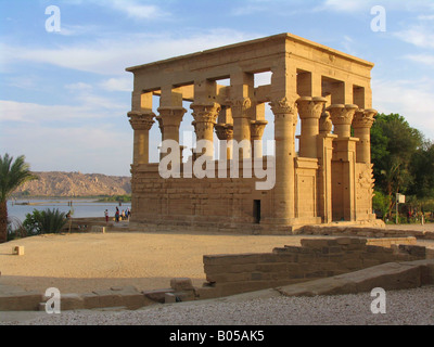 Il Tempio di Philae sull'Isola di Agilkia, Egitto, Aswan Foto Stock