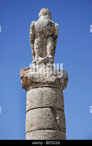 Eagle colonna al Karakus Hill (Karakus Tepe), Turchia, Anatolia, Nemrut Foto Stock