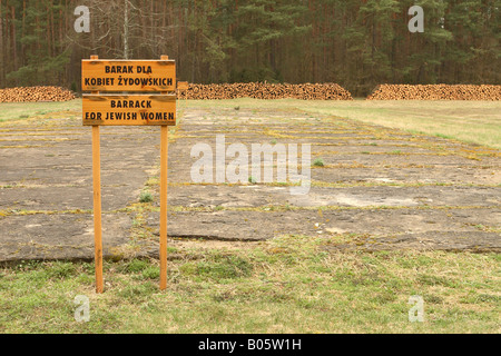 Treblinka Polonia sito di caserme per le donne ebree prigionieri in diritto penale del lavoro forzato lavoro campo di concentramento Foto Stock