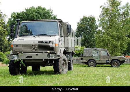 Unimog camion dell'esercito belga. Foto Stock