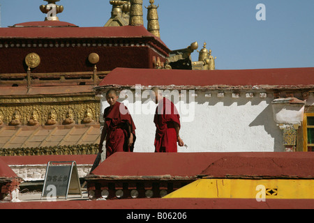 Monaci in formazione presso il Monastero di Sera; in Lhasa; il Tibet. Foto Stock