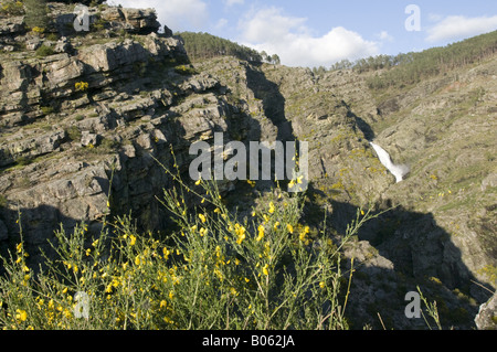 Fare Fisgas Ermelo cascate nel Alvao Parco naturale in Portogallo Foto Stock