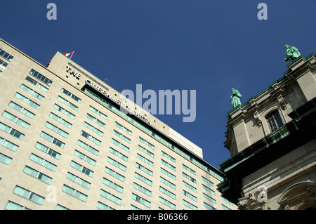 Canada Quebec, Montreal. Maria Regina del mondo cattedrale, Fairmont Queen Elizabeth Hotel. Foto Stock