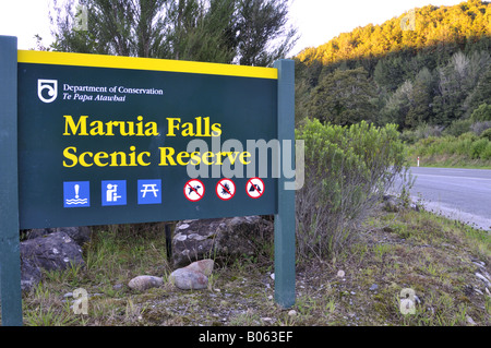 Maruia Falls riserva paesaggistica Buller Isola del Sud della Nuova Zelanda Foto Stock