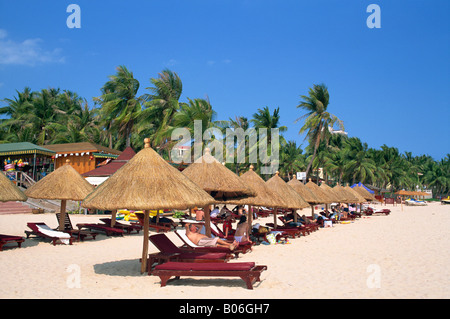 Cina, Hainan Island, Sanya, Dadonghai Beach Foto Stock