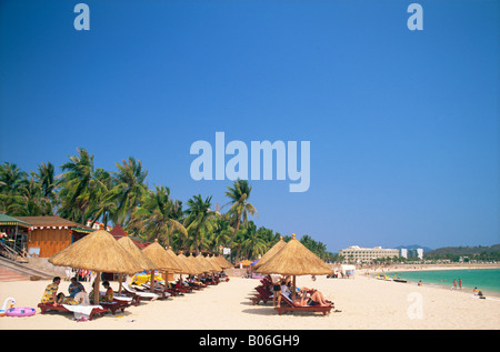 Cina, Hainan Island, Sanya, Dadonghai Beach Foto Stock