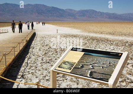 Saline sul display informazioni Foto Stock