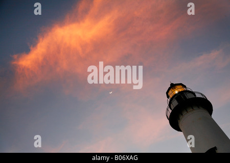 San Simons faro al tramonto, Saint Simons Island, Georgia Foto Stock