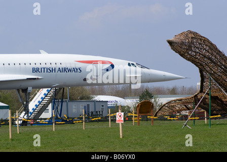 Aerospatiale-BAC Concorde 102 in aviazione visualizzazione Park Manchester Ringway Airport Greater Manchester Inghilterra England Regno Unito Foto Stock