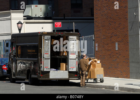 United Parcel Service consegna dei pacchi Foto Stock