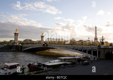 Pont Alexandre III bridge, Parigi, Francia Foto Stock
