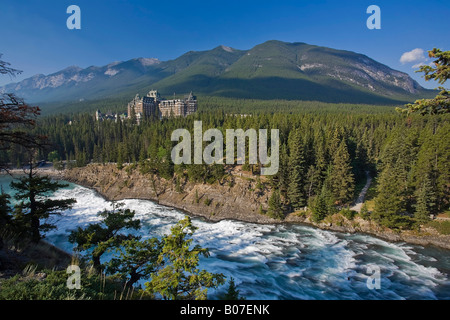 Banff Springs Hotel, Banff Town, Alberta, Canada Foto Stock