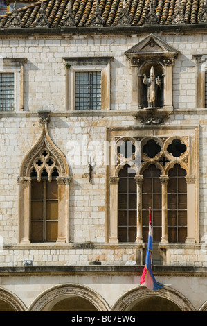 Croazia, Dalmazia Meridionale, Dubrovnik, Città Vecchia, XVI secolo Palazzo Sponza Foto Stock