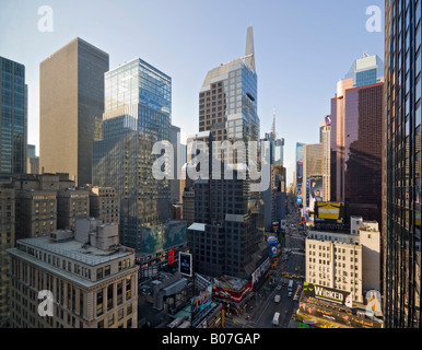 Stati Uniti d'America, New York City, Manhattan Broadway guardando verso Times Square Foto Stock