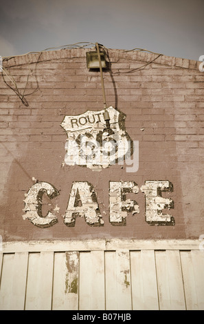 Stati Uniti d'America, Illinois, Route 66, Litchfield Route 66 Cafe Foto Stock