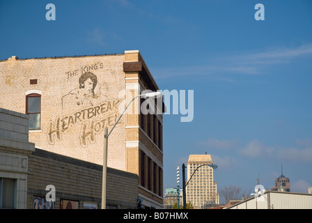 Stati Uniti d'America, Tennessee, Memphis, Heartbreak Hotel segno Foto Stock