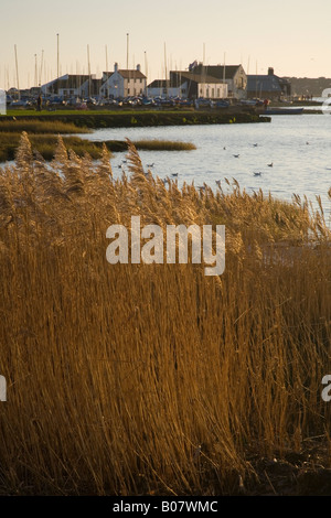 Mudeford Quay Dorset Regno Unito al crepuscolo Foto Stock