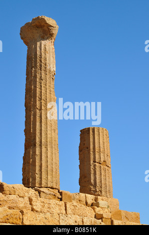 Tempio di Juno Lacinia / Tempio di Hera, Valle dei Templi, Agrigento, Sicilia, Italia Foto Stock