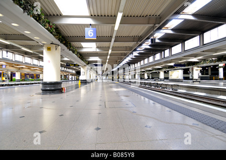 La stazione di Euston piattaforme London Regno Unito Foto Stock