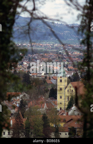 Vecchia città di Samobor in Croazia Centrale Foto Stock