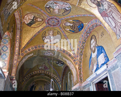 Mosaici, chiesa Katholikon, Hosios Loukas monastero Grecia Foto Stock