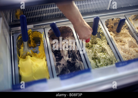 Selezione di freschi italiano gelati gelati. Foto Stock