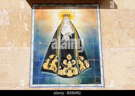 Carta murale, Convento de las Monchas, convento nel centro storico di Alicante, Costa Blanca, Spagna, Europa Foto Stock