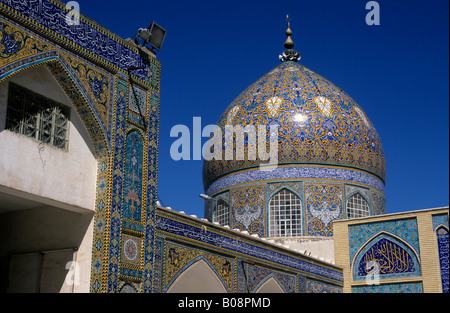 Lato cupola della moschea Akariya (Golden Moschea) prima della sua distruzione avvenuta nel febbraio 2006, Samarra in Iraq e Medio Oriente Foto Stock