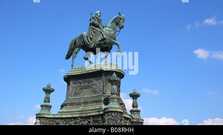 Koenig-Johann-Denkmal, Re Giovanni Memorial, Dresda, Sassonia, Germania Foto Stock