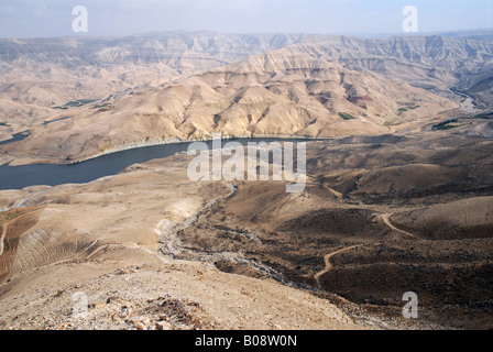 Wadi al-Mujib Gorge, Giordania, Medio Oriente Foto Stock