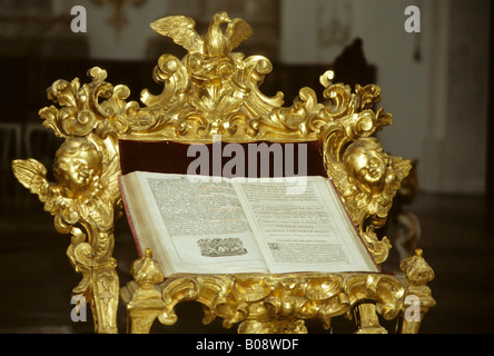 Prenota stand, Marienmuenster (Cattedrale di Mariano), Diessen am Ammersee, Baviera, Germania Foto Stock